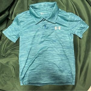 Under Armour kids polo boys 6 blue heather